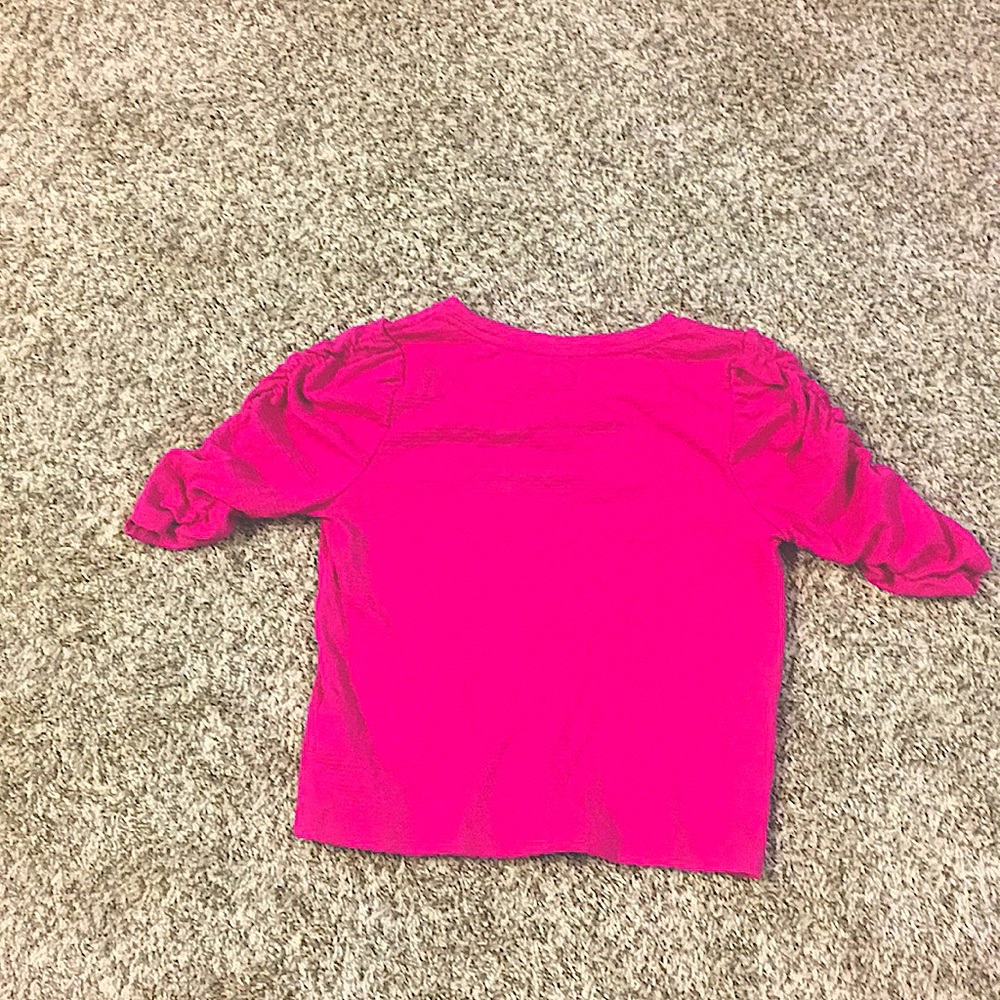Kids Scrunched dark pink shirt